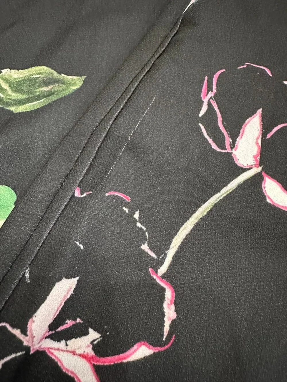 Emma & Olivia Black Floral Print Blazer (M) & Matching Trousers (6) Set